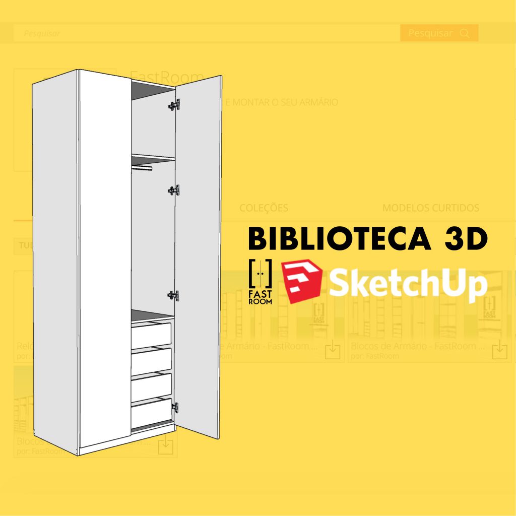 BIBLIOTECA 3D - SKETCHUP - FASTROOM